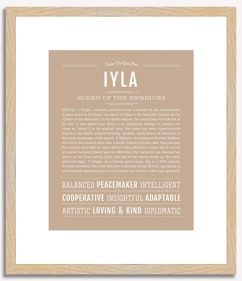 Iyla | Name Art Print