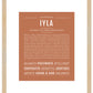 Iyla | Name Art Print