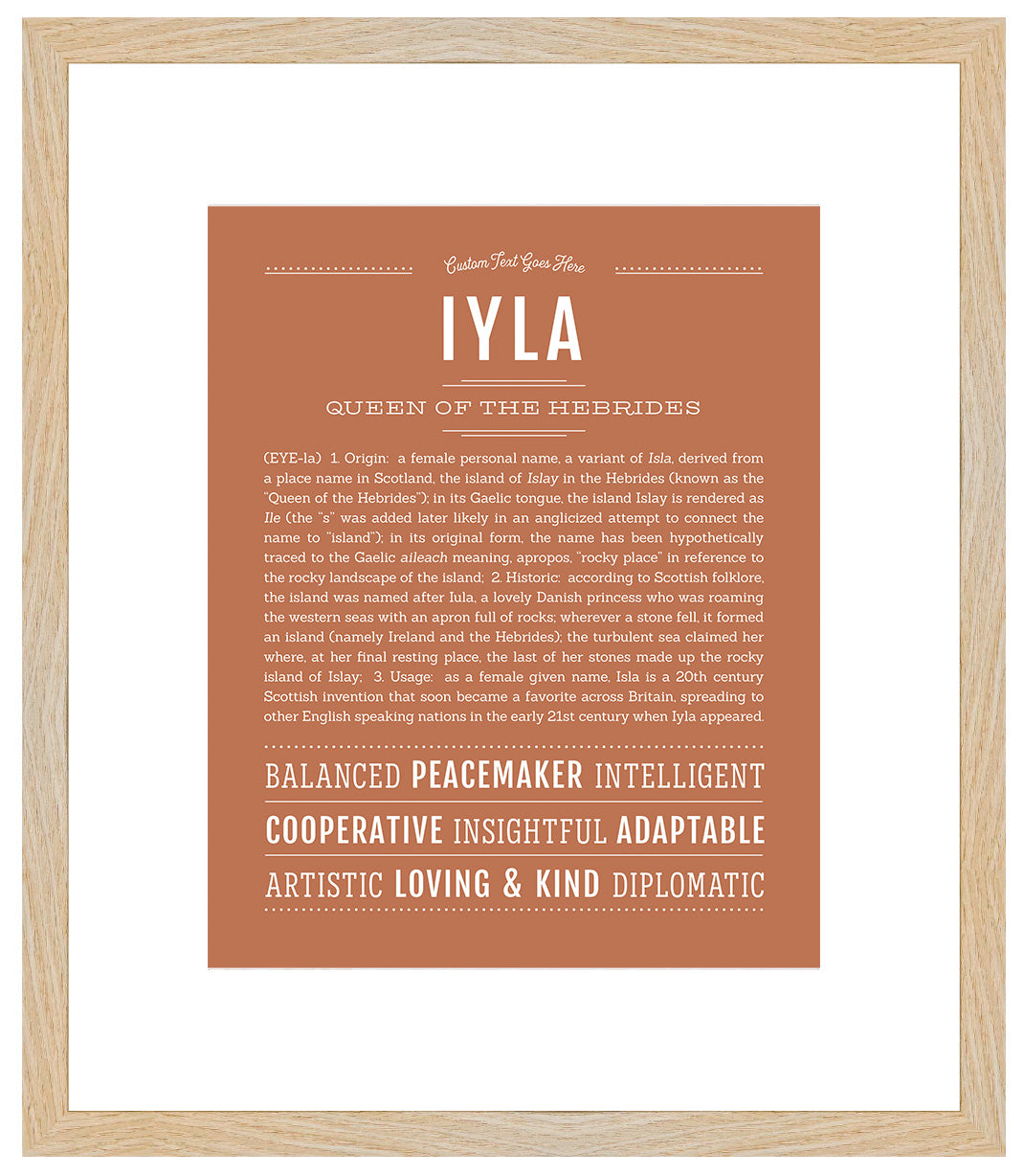 Iyla | Name Art Print