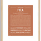 Iyla | Name Art Print