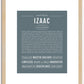 Izaac | Name Art Print