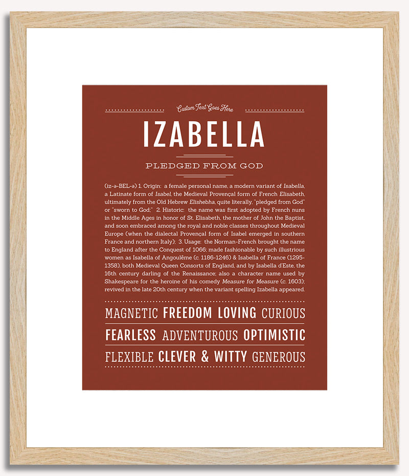 Izabella | Name Art Print