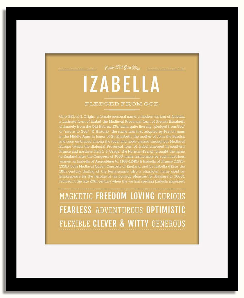 Frame Options | Matte Gold | Black Frame, Matted