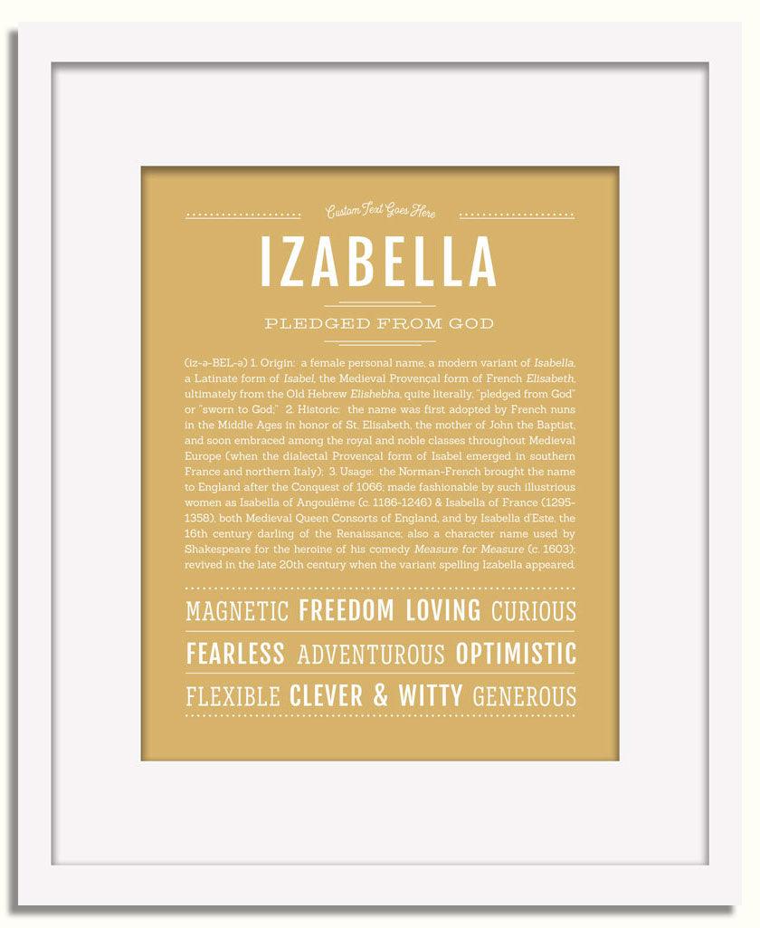 Frame Options | Matte Gold | White Frame, Matted