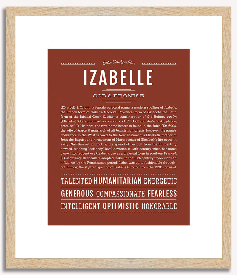 Izabelle | Name Art Print