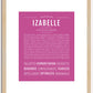 Izabelle | Name Art Print