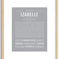 Izabelle | Name Art Print