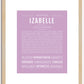 Izabelle | Name Art Print