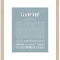 Izabelle | Name Art Print