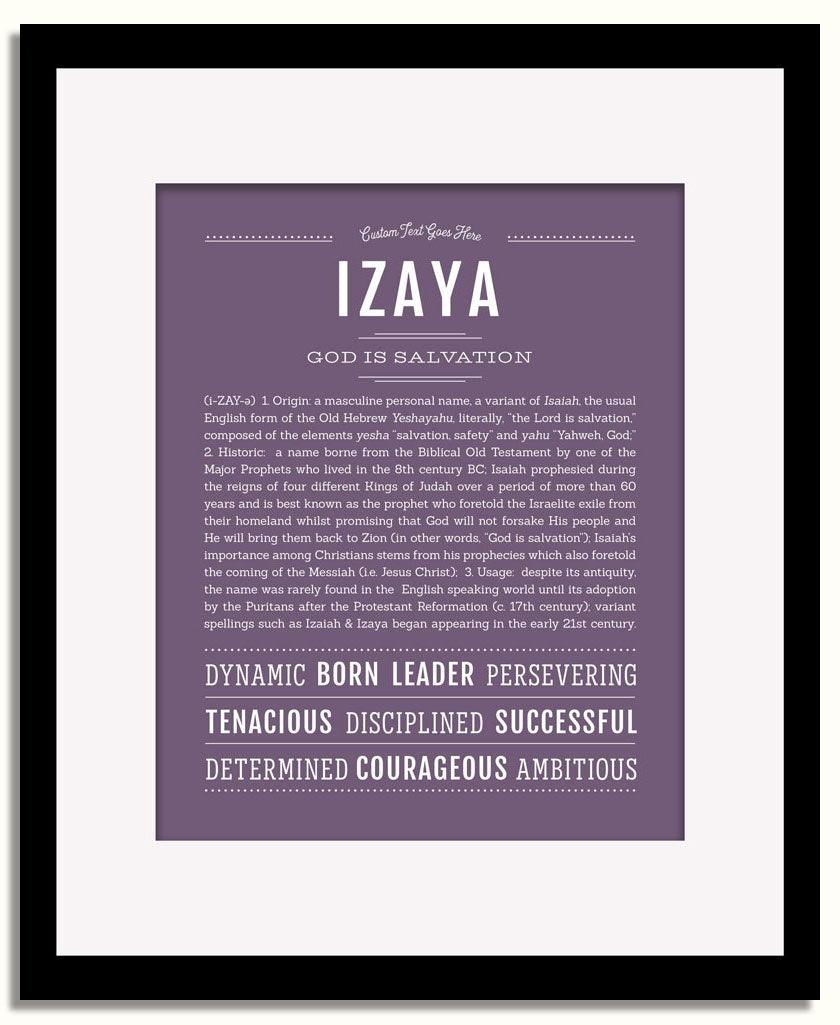 Frame Options | Deep Purple | Black Frame, Matted