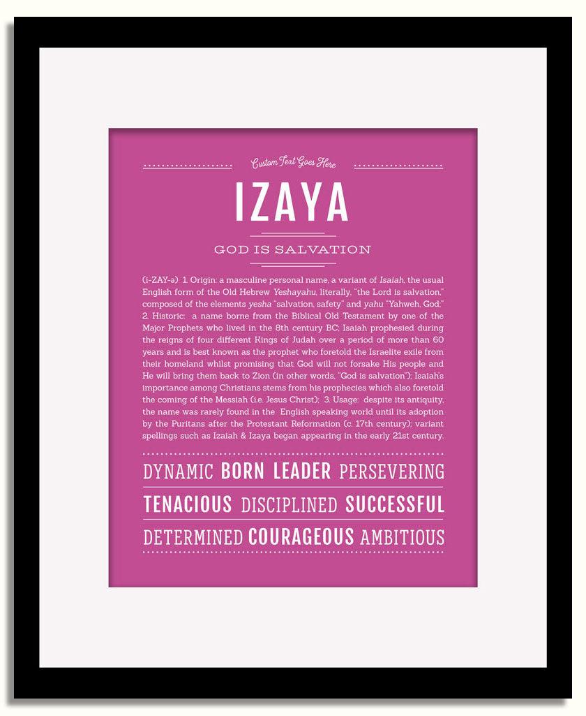 Frame Options | Dark Pink | Black Frame, Matted