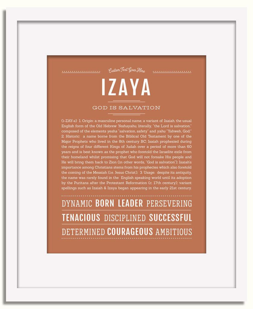 Frame Options | Terra Cotta | White Frame, Matted