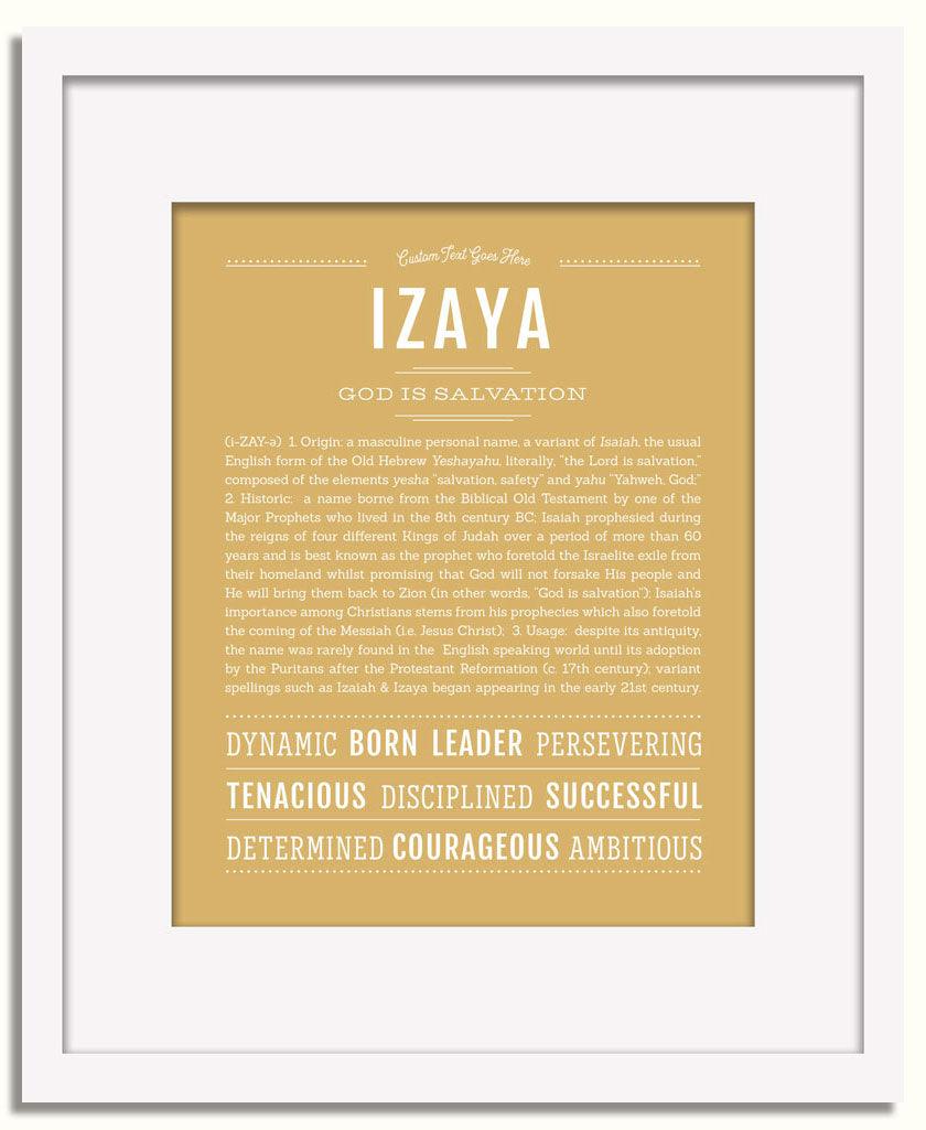 Frame Options | Matte Gold | White Frame, Matted