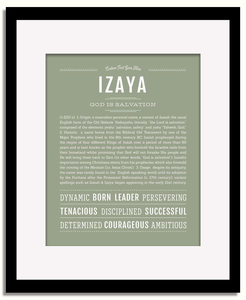 Frame Options | Sage | Black Frame, Matted