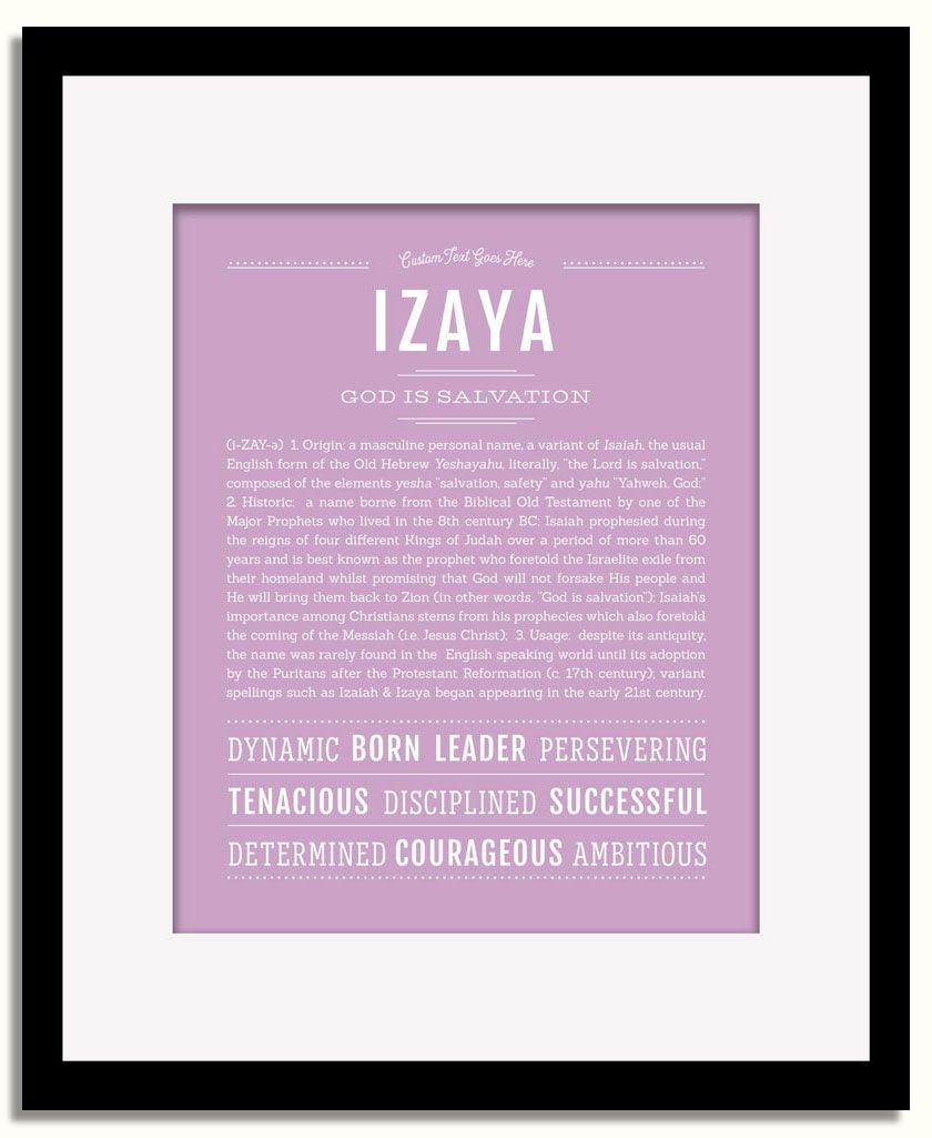 Frame Options | Lilac | Black Frame, Matted