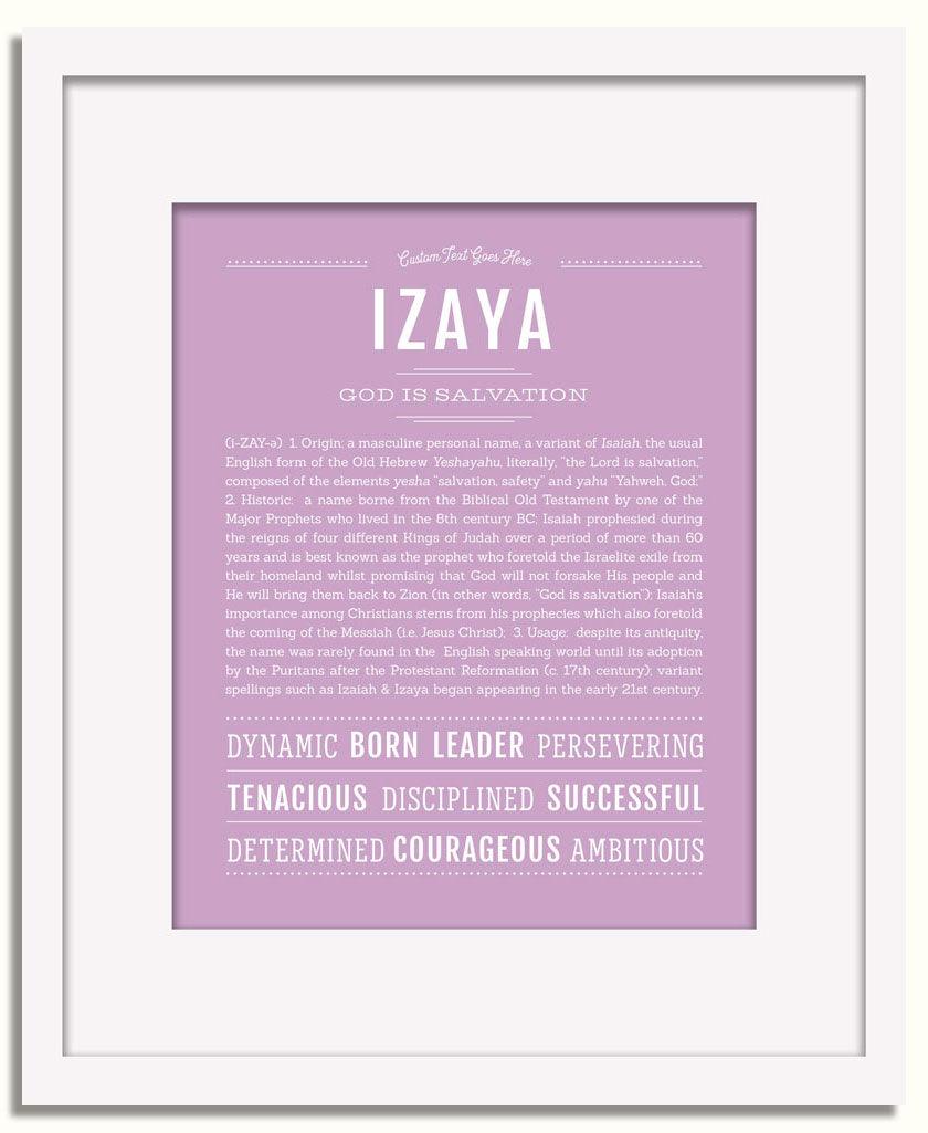 Frame Options | Lilac | White Frame, Matted