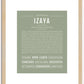 Izaya | Name Art Print