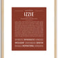 Izzie | Name Art Print