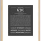 Izzie | Name Art Print