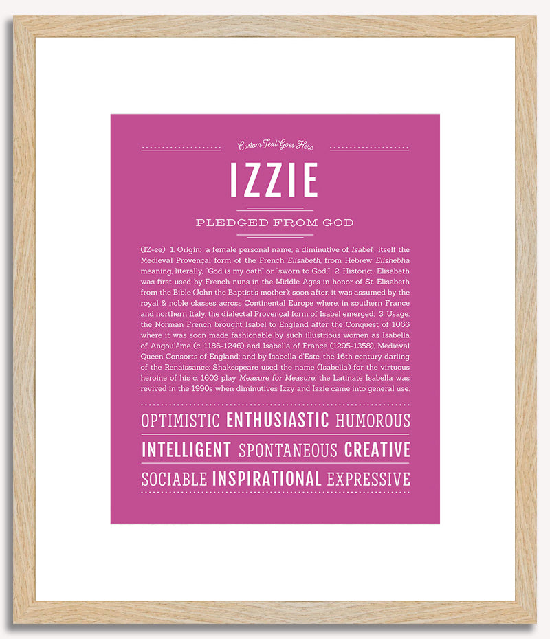 Izzie | Name Art Print