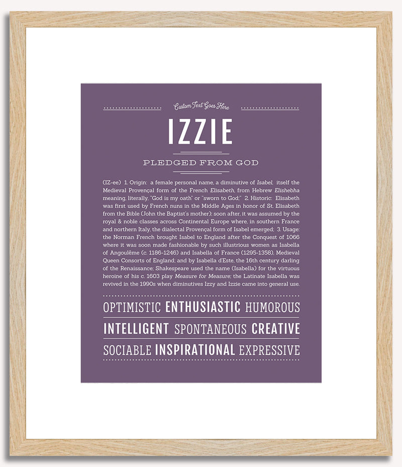 Izzie | Name Art Print