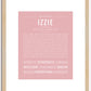 Izzie | Name Art Print