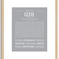 Izzie | Name Art Print