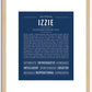 Izzie | Name Art Print