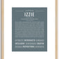 Izzie | Name Art Print