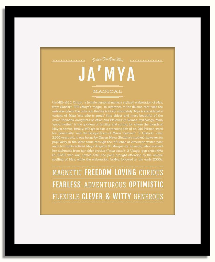 Frame Options | Matte Gold | Black Frame, Matted