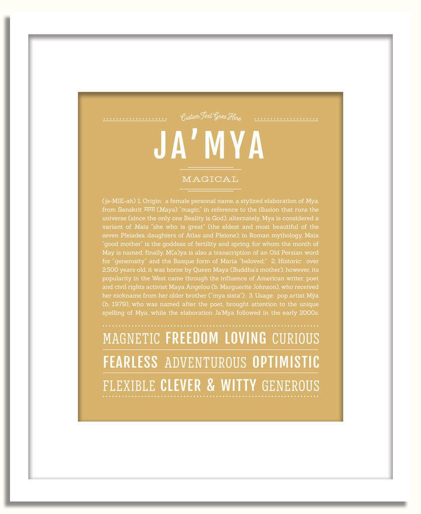 Frame Options | Matte Gold | White Frame, Matted