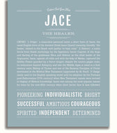 Jace Personalized Name Meaning Art Prints – Name Stories