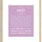 Jacey | Name Art Print