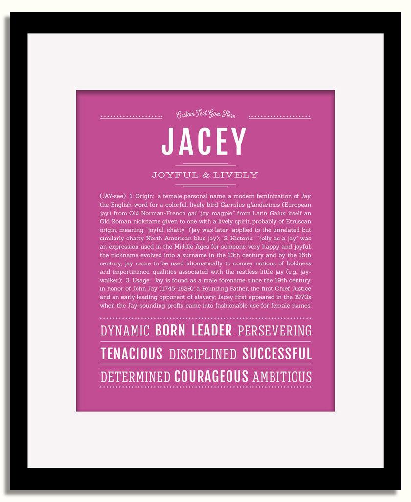 Frame Options | Dark Pink | Black Frame, Matted