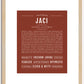 Jaci | Name Art Print