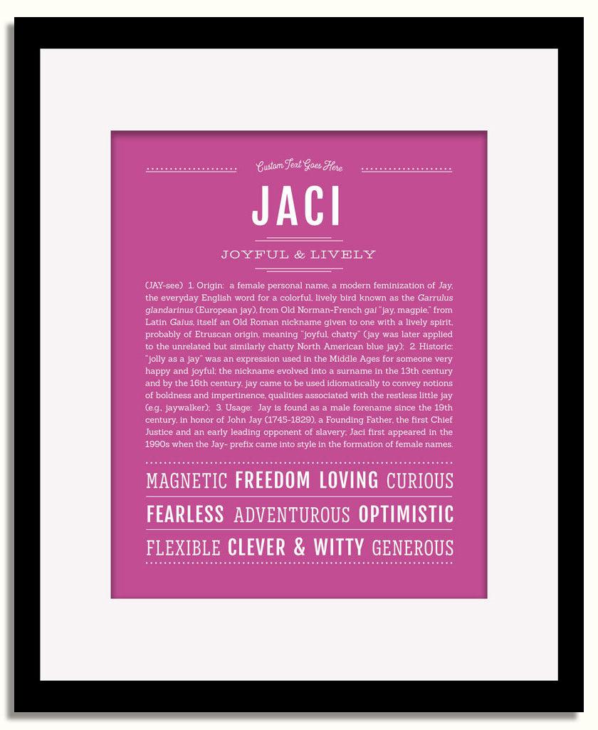 Frame Options | Dark Pink | Black Frame, Matted