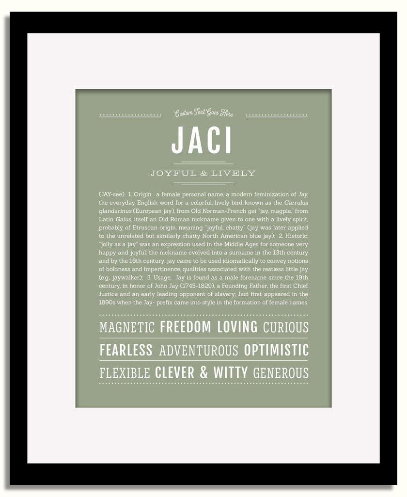 Frame Options | Sage | Black Frame, Matted