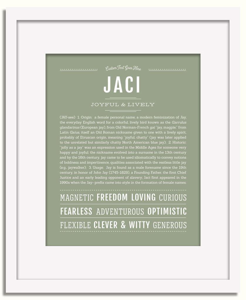 Frame Options | Sage | White Frame, Matted