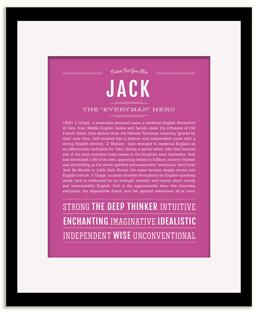 Frame Options | Dark Pink | Maple Frame, Matted