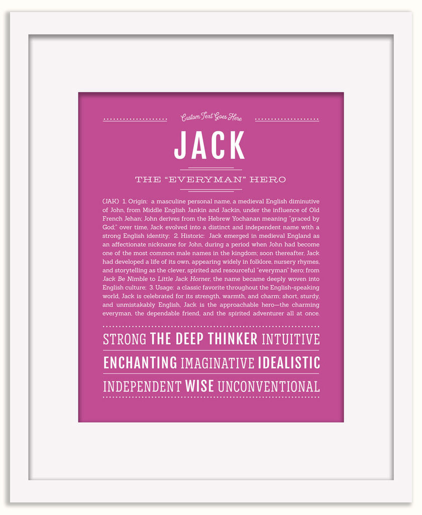 Frame Options | Dark Pink | Black Frame, Matted