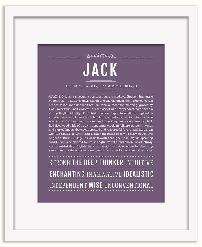 Frame Options | Deep Purple | Black Frame, Matted