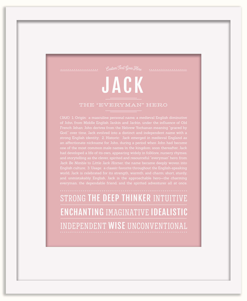 Frame Options | Dusty Rose | Black Frame, Matted
