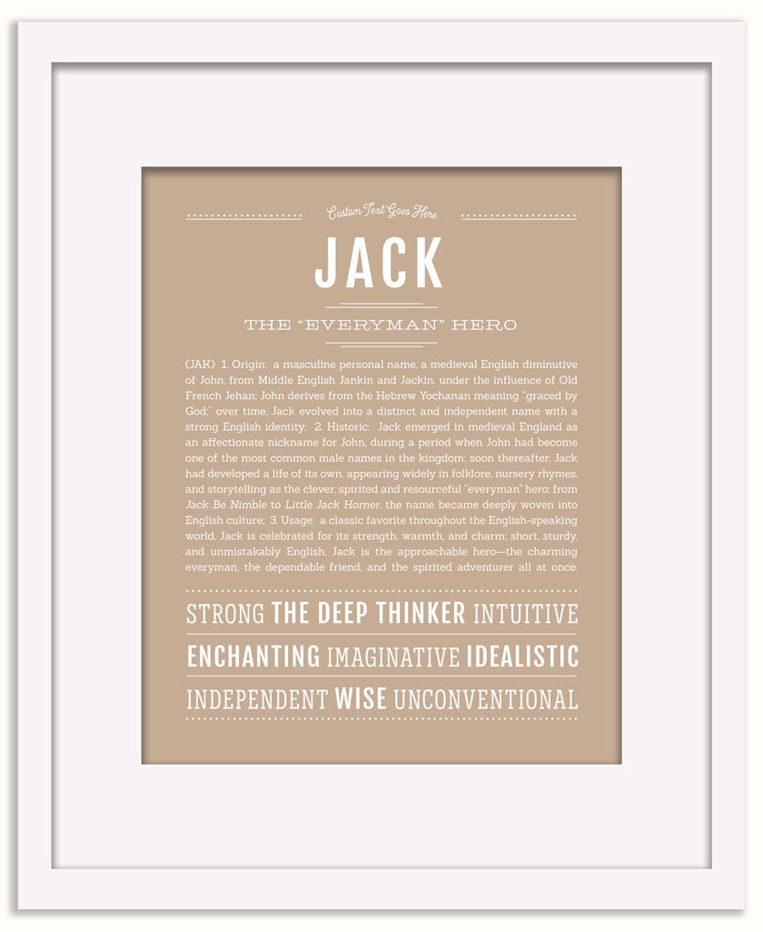 Frame Options | Tan | Black Frame, Matted