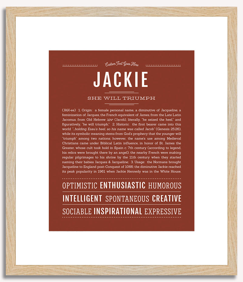 Jackie (female) | Name Art Print