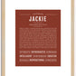 Jackie (male) | Name Art Print