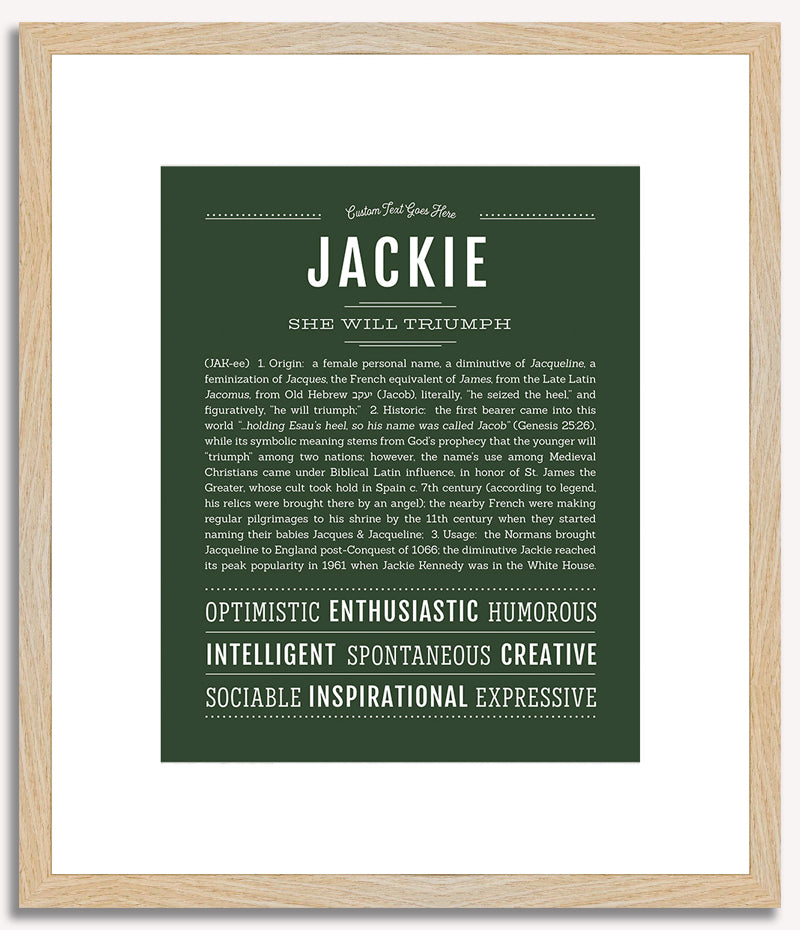 Jackie (female) | Name Art Print