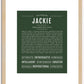 Jackie (male) | Name Art Print