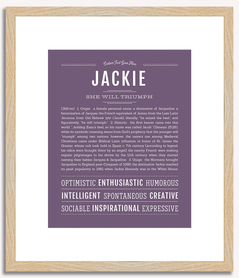 Jackie (female) | Name Art Print