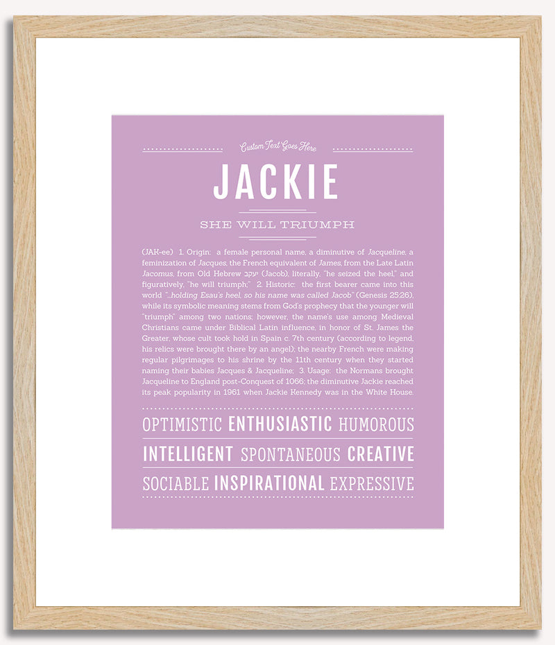 Jackie (female) | Name Art Print