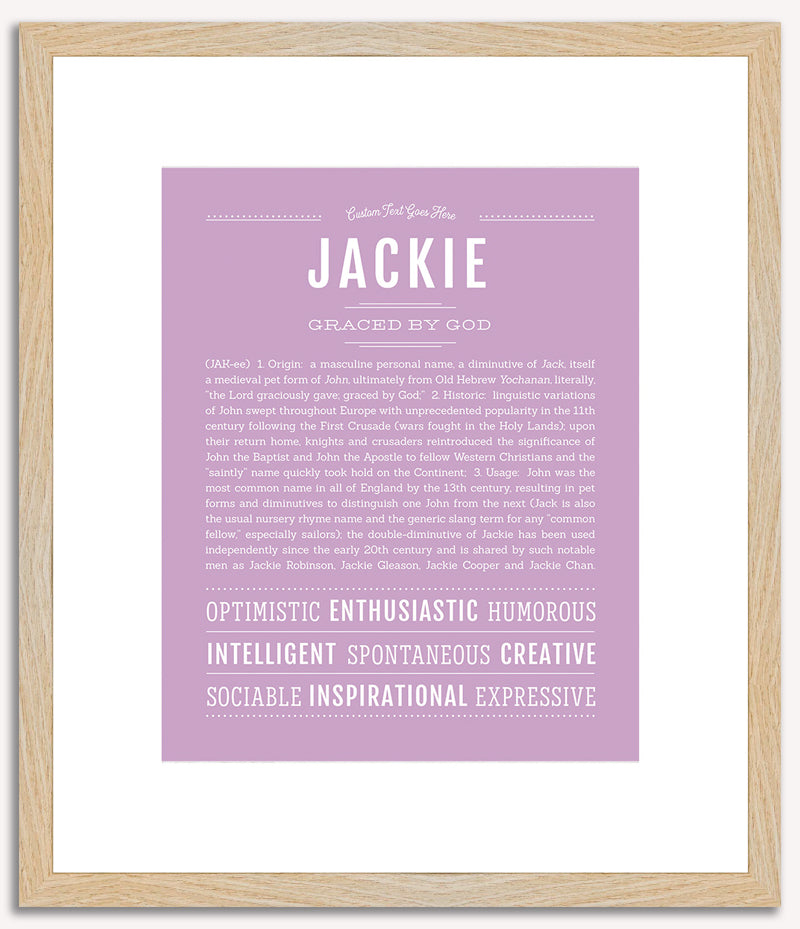 Jackie (male) | Name Art Print